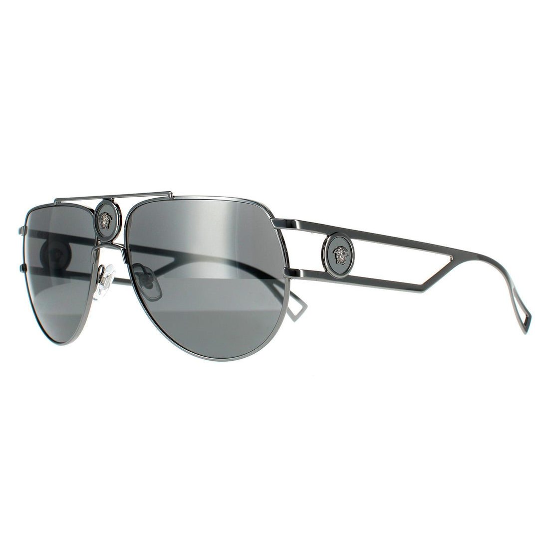 Versace Sunglasses VE2225 10016G Gunmetal Grey Silver Mirror