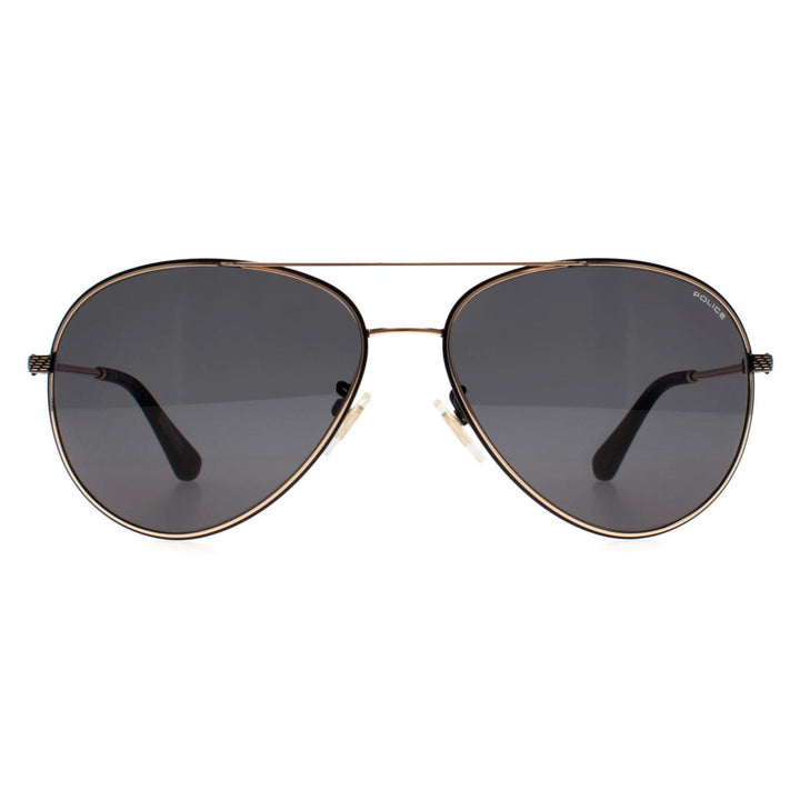 Police Sunglasses SPLL11 Octane 8 0302 Black Rose Gold Grey Green