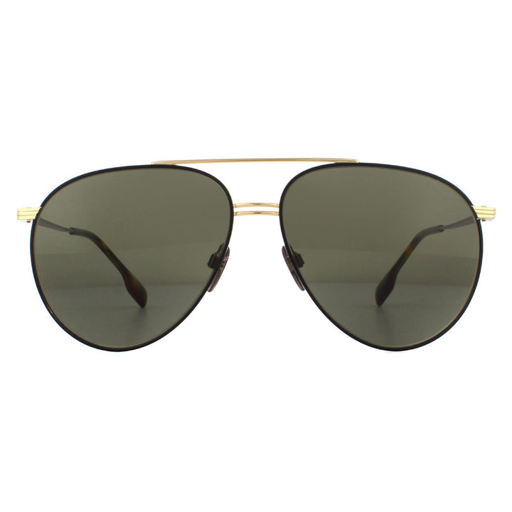 Burberry Sunglasses BE3108 1293/3 Gold and Matte Black Brown