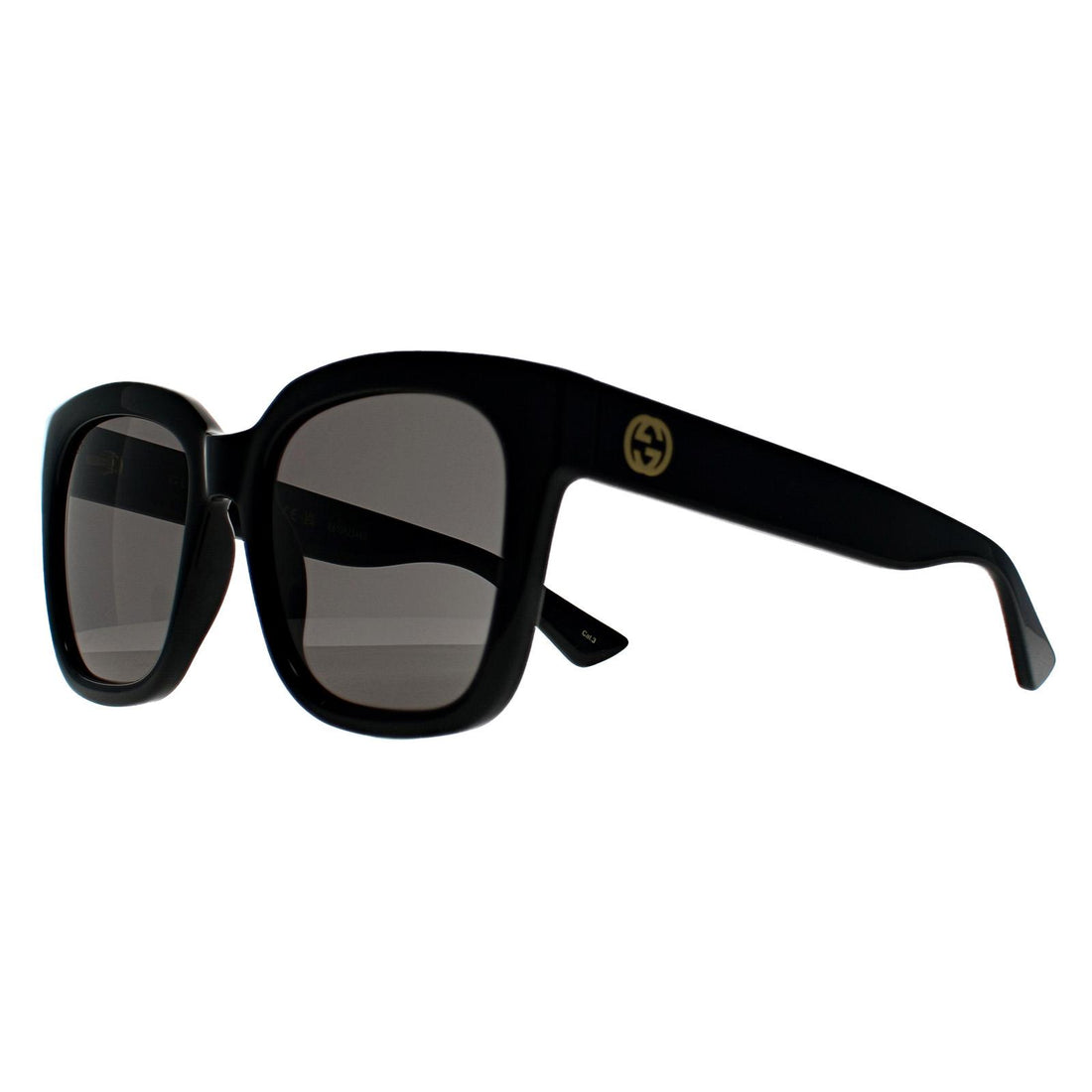 Gucci Sunglasses GG1338S 001 Shiny Black Dark Grey