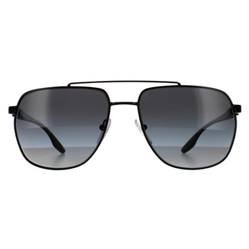 Prada Sport Sunglasses PS55VS 1BO5W1 Matte Black Grey Gradient Polarized