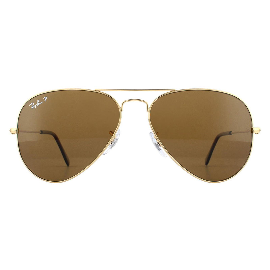Ray-Ban Sunglasses Aviator 3025 Gold Brown Polarized 001/57
