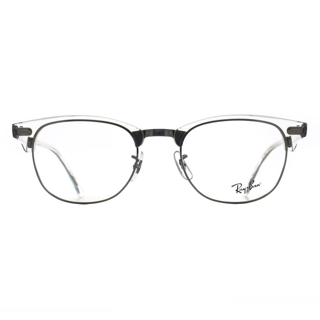 Ray-Ban Glasses Frames RX5154 Clubmaster 2001 White Transparent Men Women