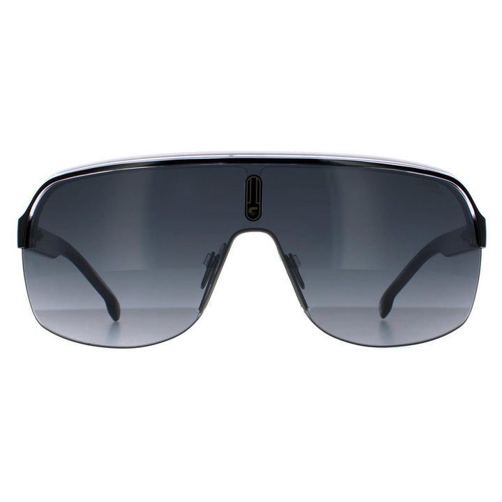 Carrera Sunglasses Topcar 1/N 80S 9O Black White Dark Grey Gradient