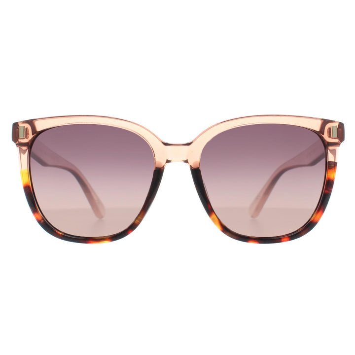 Montana Sunglasses MP190 D Shiny Clear Pink Turtle Grey Pink Gradient Polarized