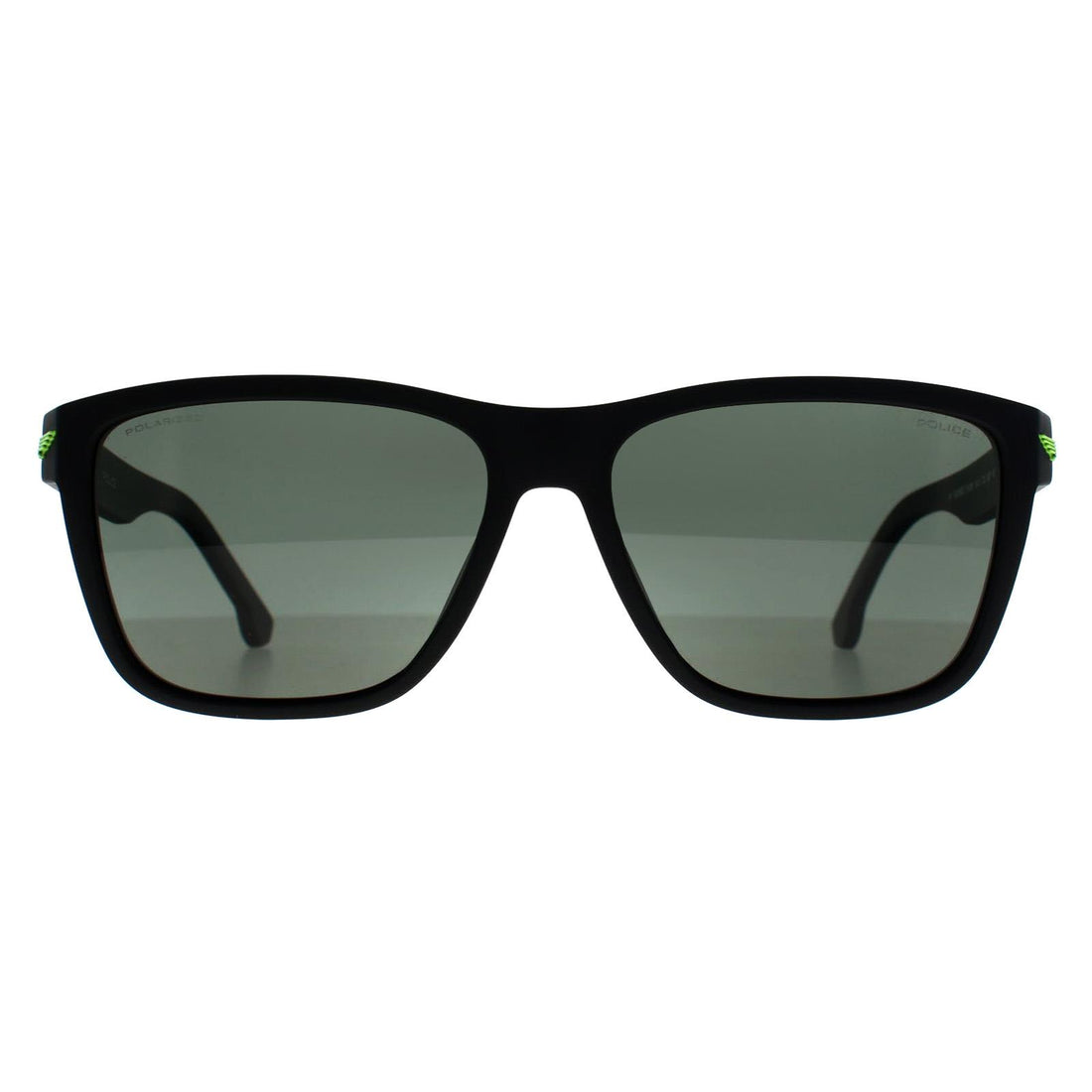 Police Sunglasses SPLB38E Tailwind 3 U28P Matte Black Grey Green Polarized