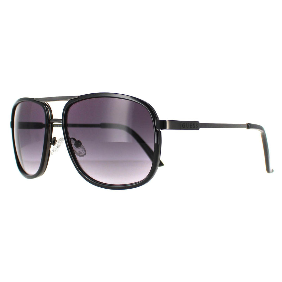 Guess Sunglasses GF0216 01B Shiny Black Smoke Gradient