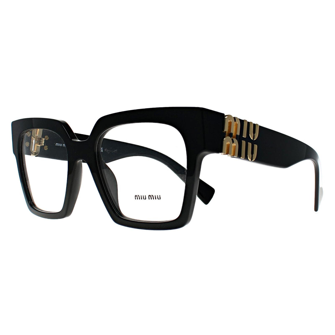 Miu Miu Glasses Frames MU04UV 1AB1O1 Shiny Black Women