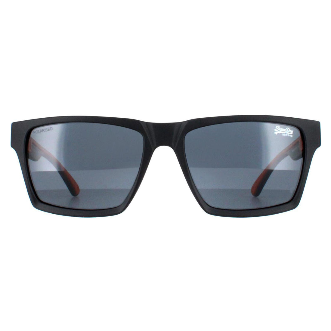 Superdry Disruptive SDS Sunglasses Matte Black Orange Grey Polarized