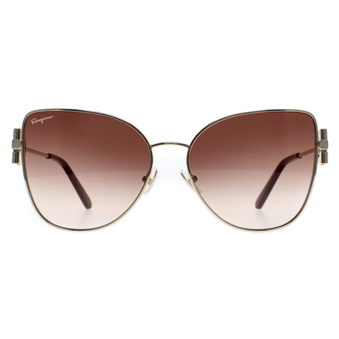 Salvatore Ferragamo Sunglasses SF296SR 703 Gold Brown Gradient