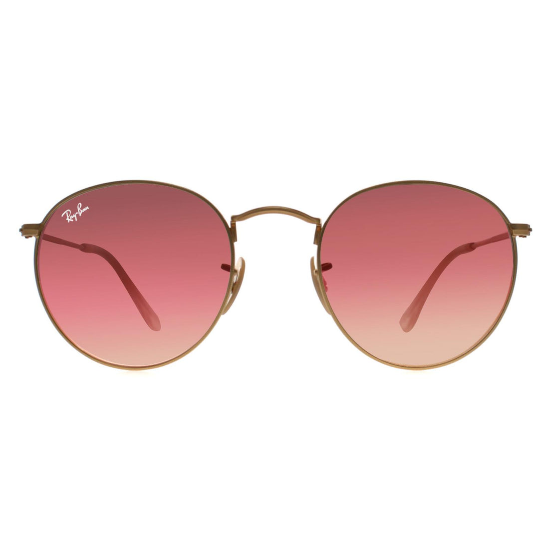 Ray-Ban Sunglasses Round Metal 3447 112/Z2 Gold Copper Flash Mirror