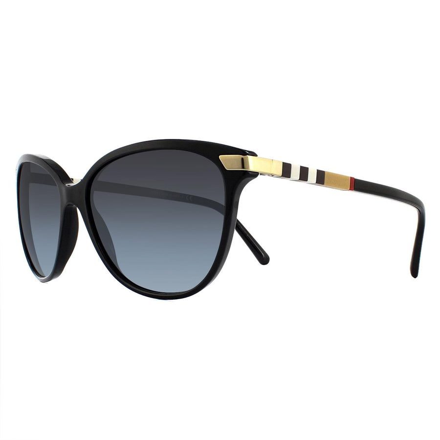 Burberry Sunglasses BE4216 30018G Black With Gold Detailing Grey Gradient