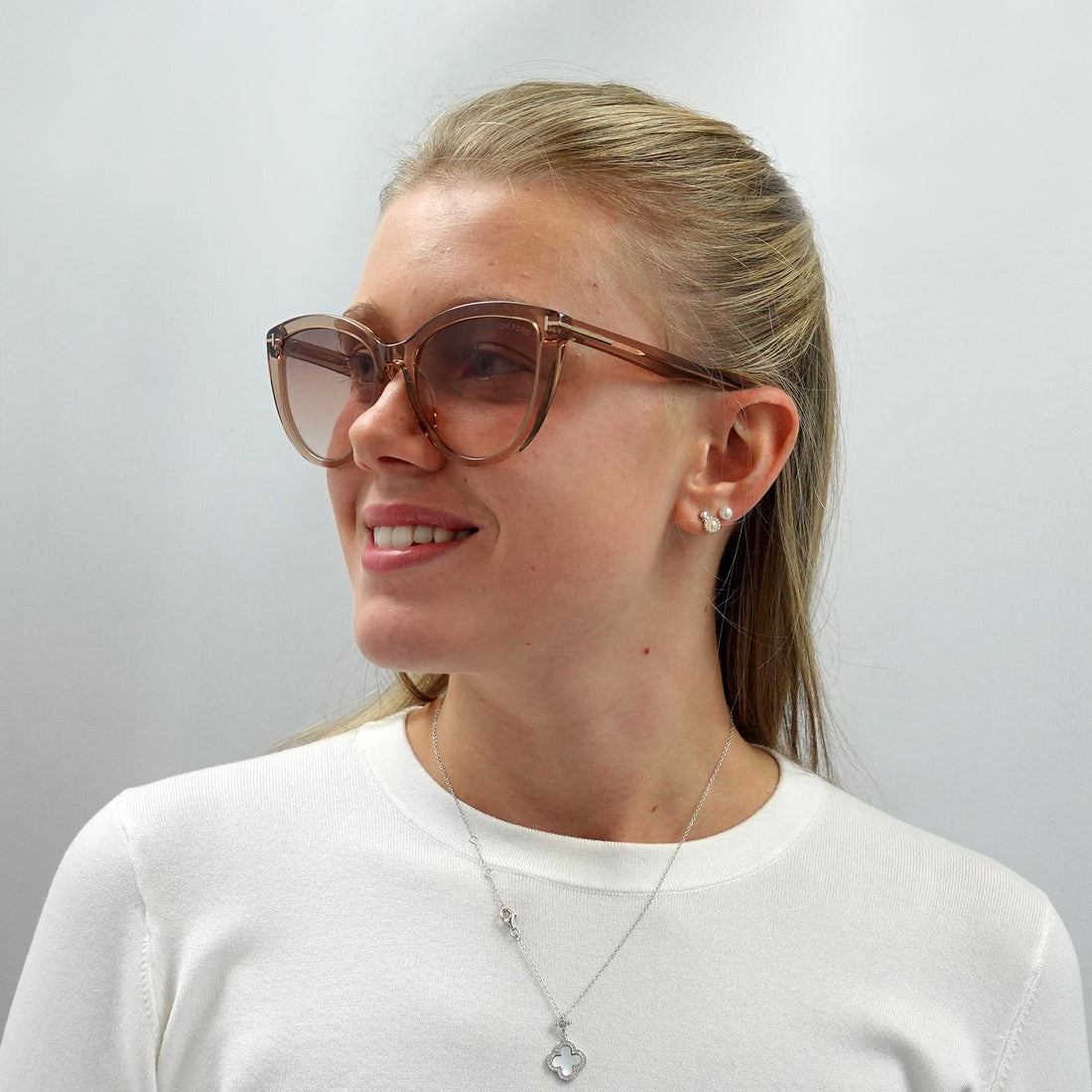 Tom Ford Sunglasses FT0915 Isabella 45G Shiny Light Brown Brown Mirror