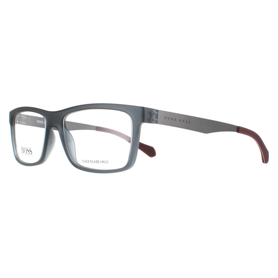 Hugo Boss Glasses Frames BOSS 0870 05G Dark Grey Matte Ruthenium Men