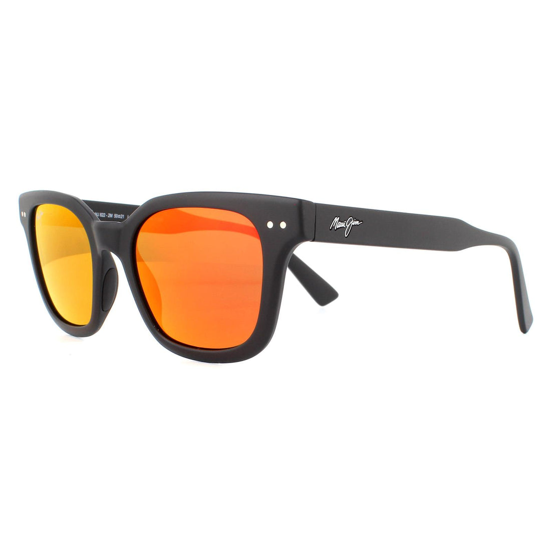 Maui Jim Sunglasses Shore Break RM822-2M Matte Black Hawaii Lava Polarized