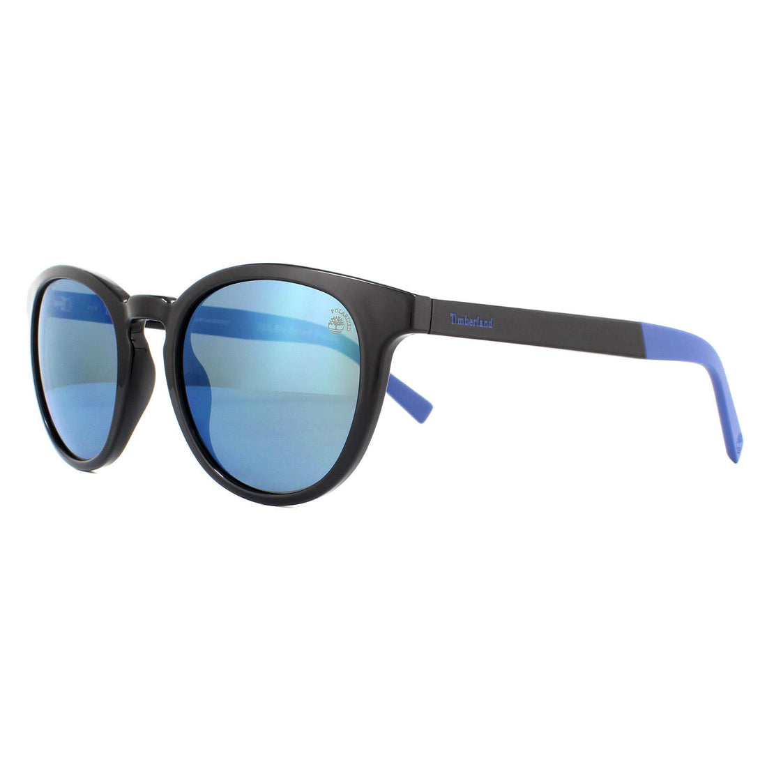 Timberland Sunglasses TB9128 01D Shiny Black Blue Blue Polarized