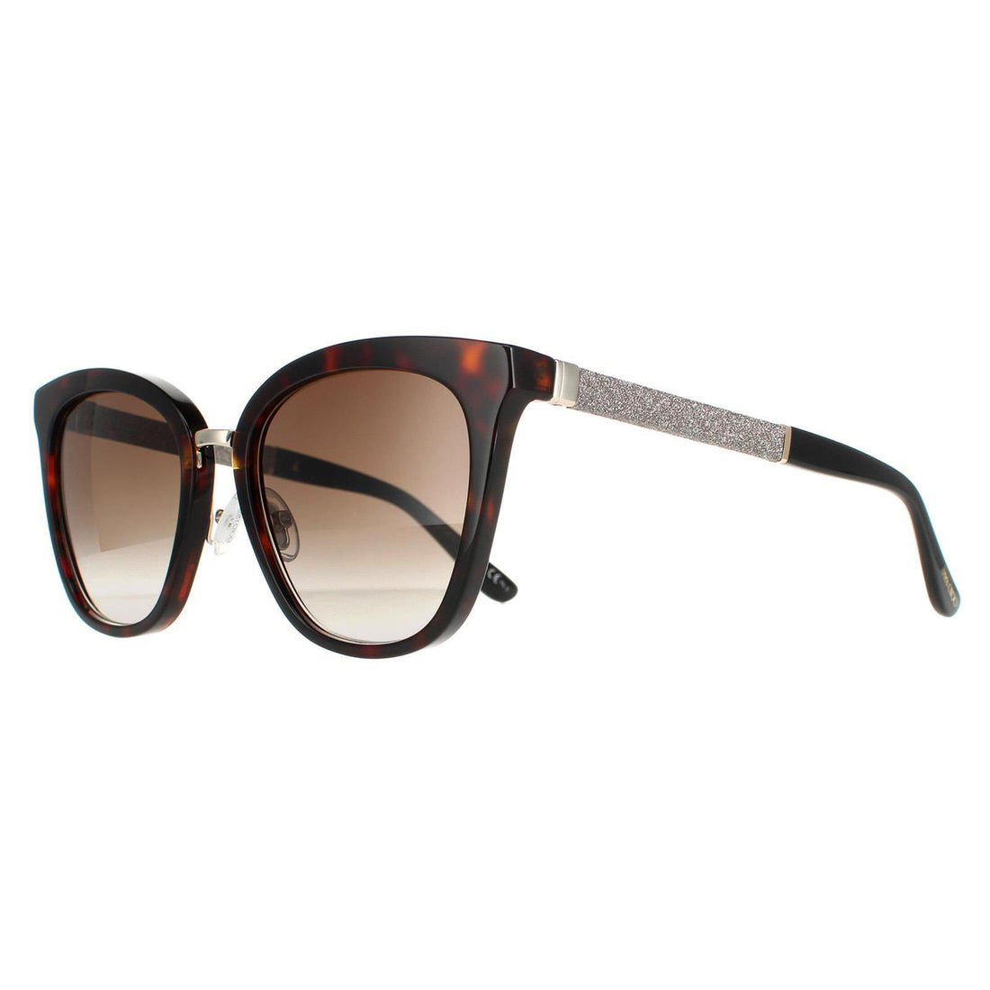 Jimmy Choo Sunglasses Fabry/S KBE JS Havana Glitter Black Brown Gradient