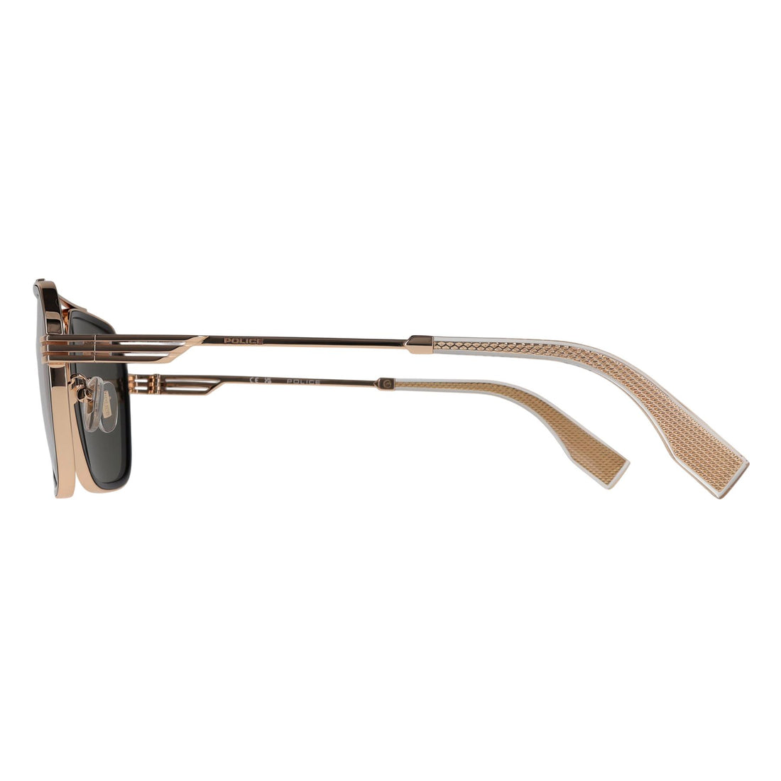Police Sunglasses SPLQ91E Mercury 1 300Y Gold Green