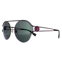 Versace Sunglasses VE2184 1414C0 Violet Dark Grey Mirrored Green
