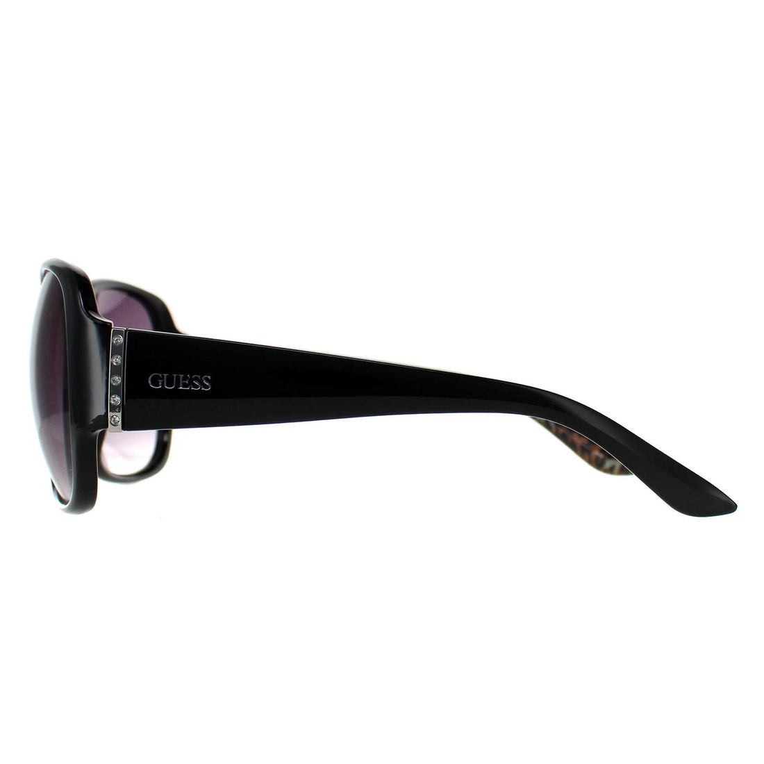 Guess Sunglasses GF0284 01B Shiny Black Smoke Gradient