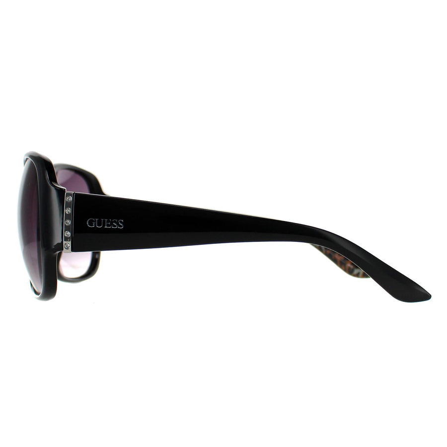 Guess Sunglasses GF0284 01B Shiny Black Smoke Gradient