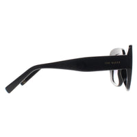 Ted Baker Sunglasses TB1675 Hattie 001 Solid Black Flowers Grey Gradient