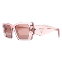Prada Sunglasses PR08YS 19Q10D Transparent Peach Light Brown