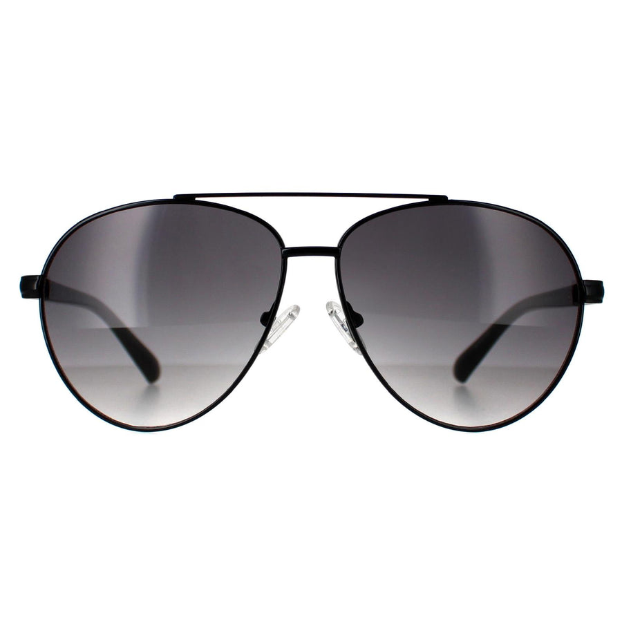 Guess Sunglasses GF0221 01B Shiny Black Smoke Gradient
