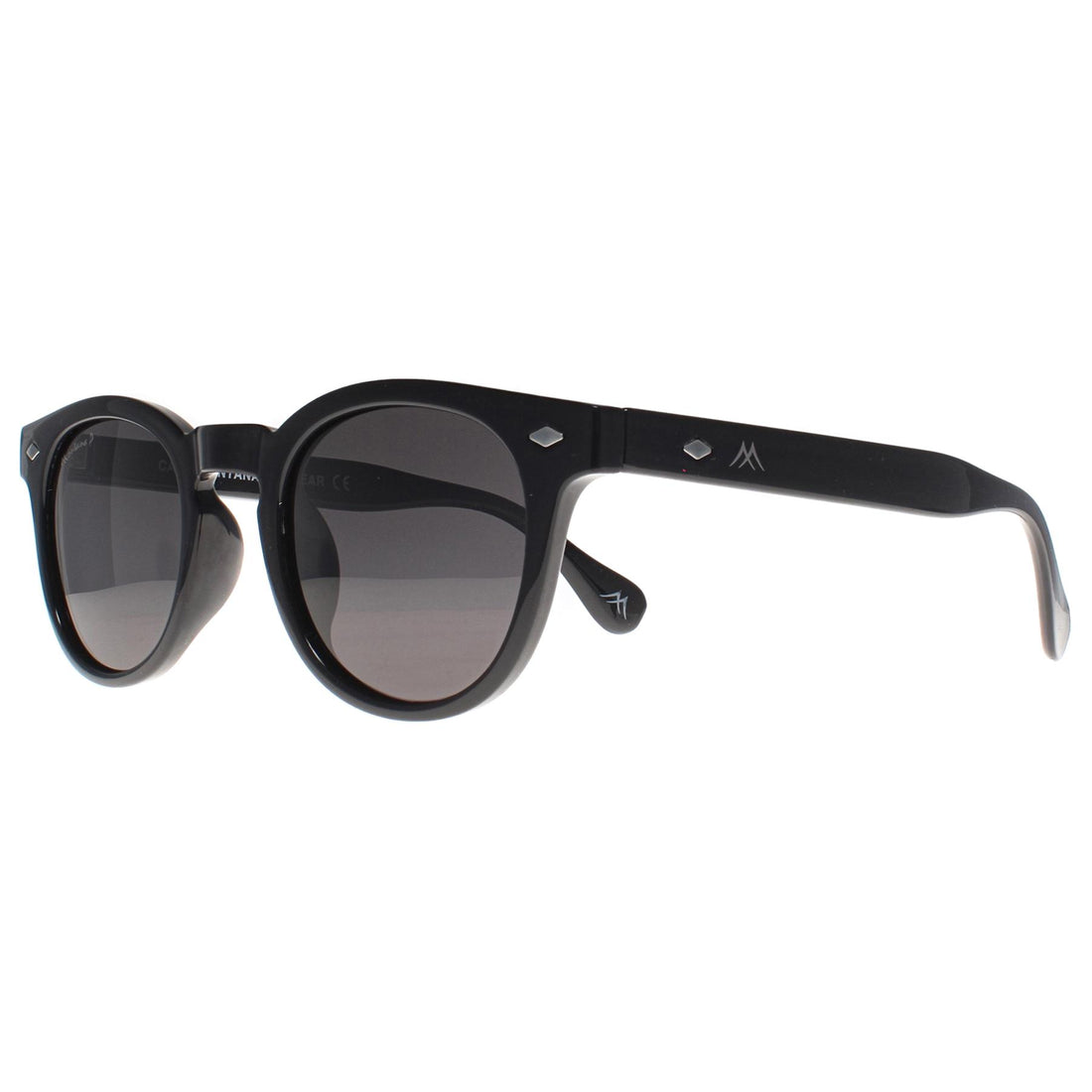 Montana Sunglasses MP191 Shiny Black Smoke Grey Polarized