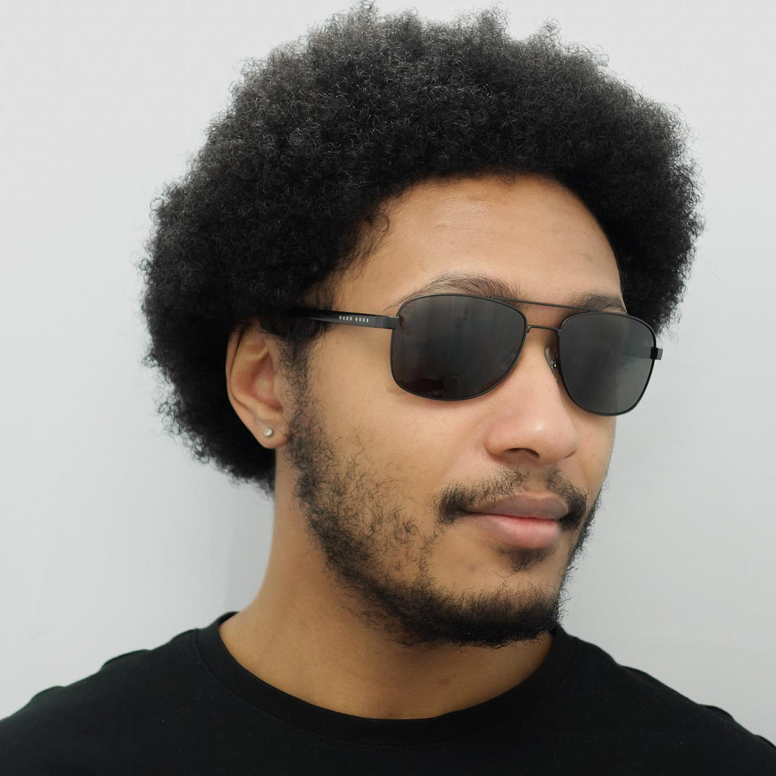 Hugo Boss Sunglasses 0762/S 10G NR Matte Black Grey