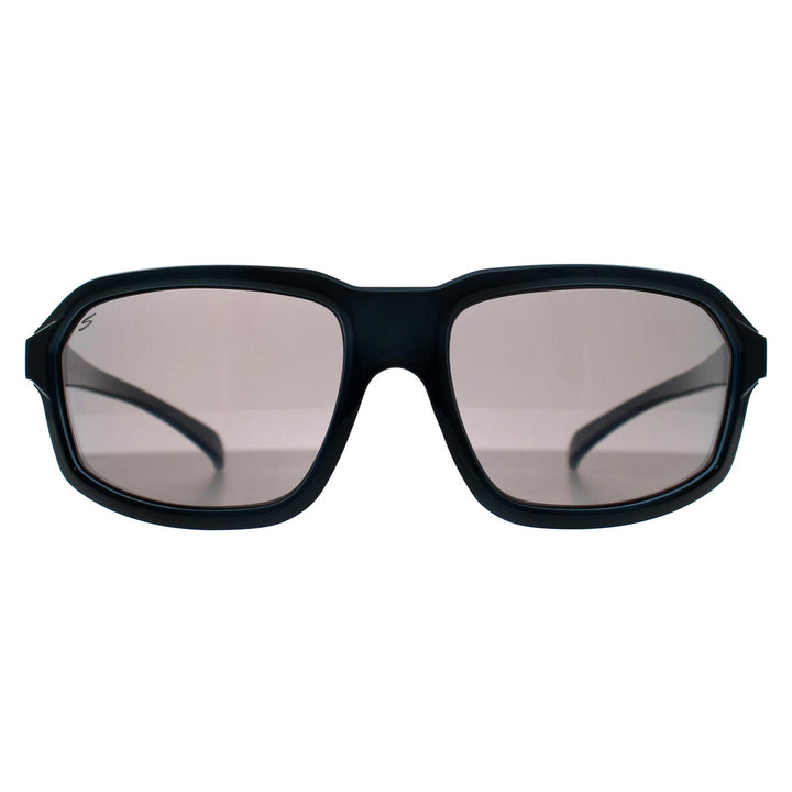 Serengeti Sunglasses Hext SS571005 Shiny Dark Blue Spray on Milky Blue Saturn Polarized Smoke