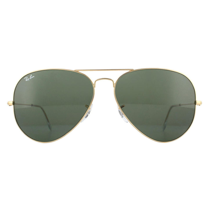 Ray-Ban Large Aviator Classic RB3026 Sunglasses Gold Green