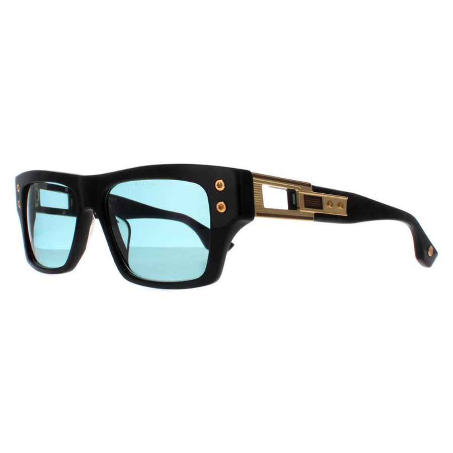 Dita Sunglasses Grandmaster Seven DTS407-A-01 Black Yellow Gold Dark Turquoise