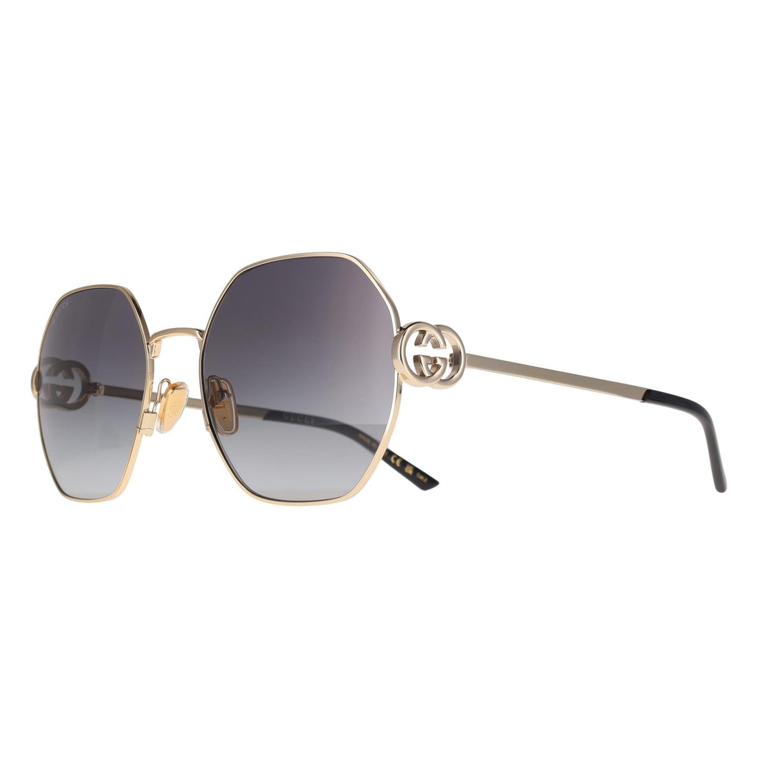 Gucci Sunglasses GG2046S 001 Gold Grey