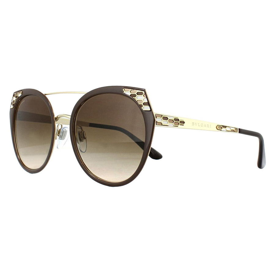 Bvlgari Sunglasses BV6095 203013 Brown Pale Gold Brown Gradient