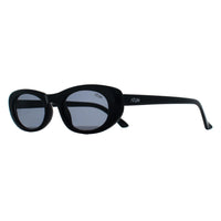 Atum Oval Womens Black Silver Smoke Noctis Sunglasses