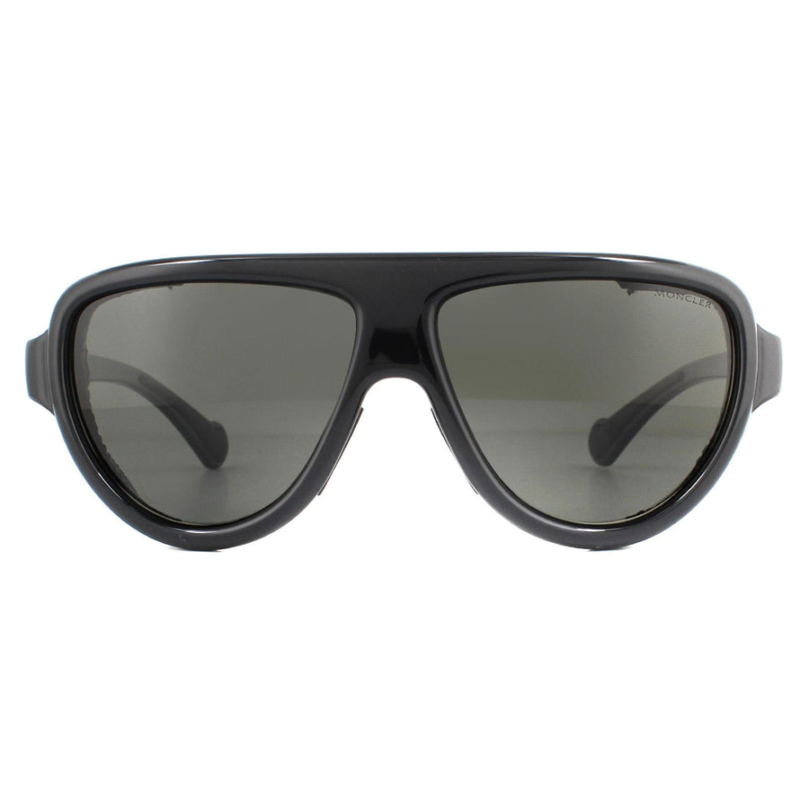 Moncler Sunglasses ML0089 01D Shiny Black Smoke Polarized