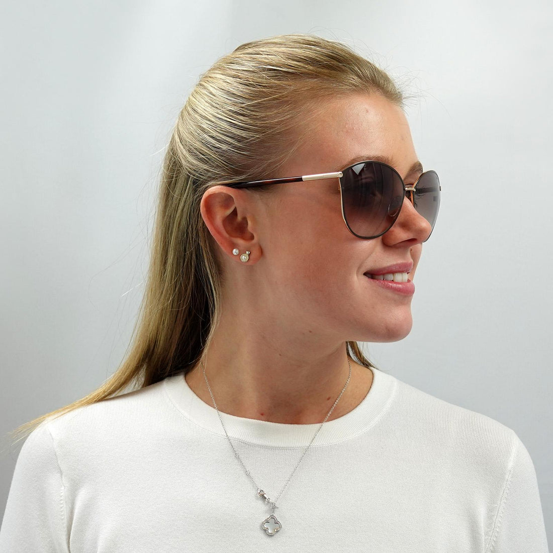 Tom Ford Sunglasses Penelope FT0320 28F Brown on Gold with Havana Brown Gradient