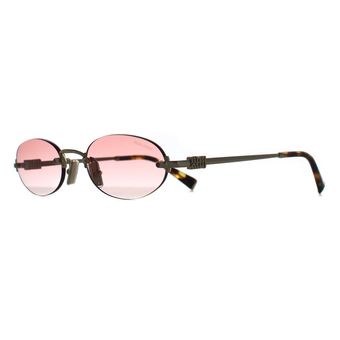 Miu Miu Sunglasses MUA54S ZVN70O Pale Gold Clear Gradient Pink