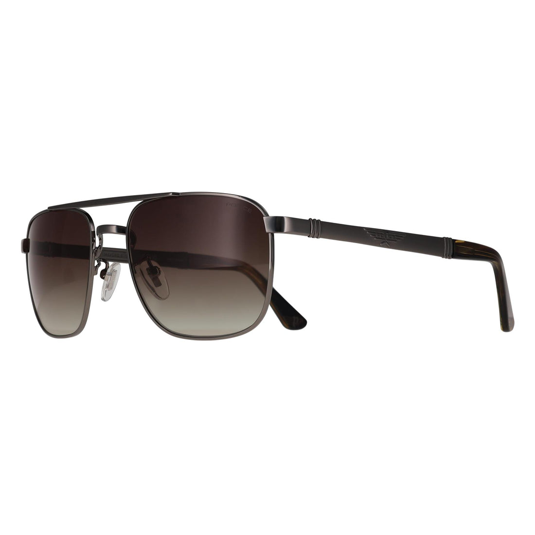 Police Sunglasses SPL890M Origins 3 0509 Shiny Gunmetal Green Gradient