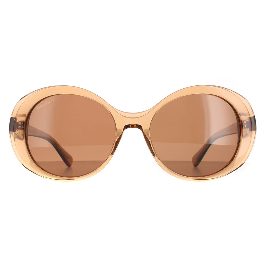 Serengeti Bacall Sunglasses Transparent Sand Beige Polarized Drivers