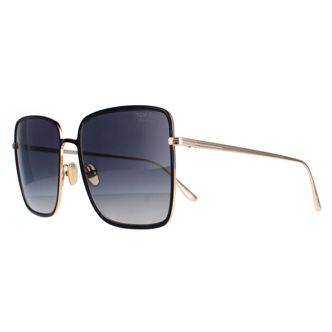 Tom Ford Sunglasses Heath FT0739 01D Shiny Black Grey Polarized