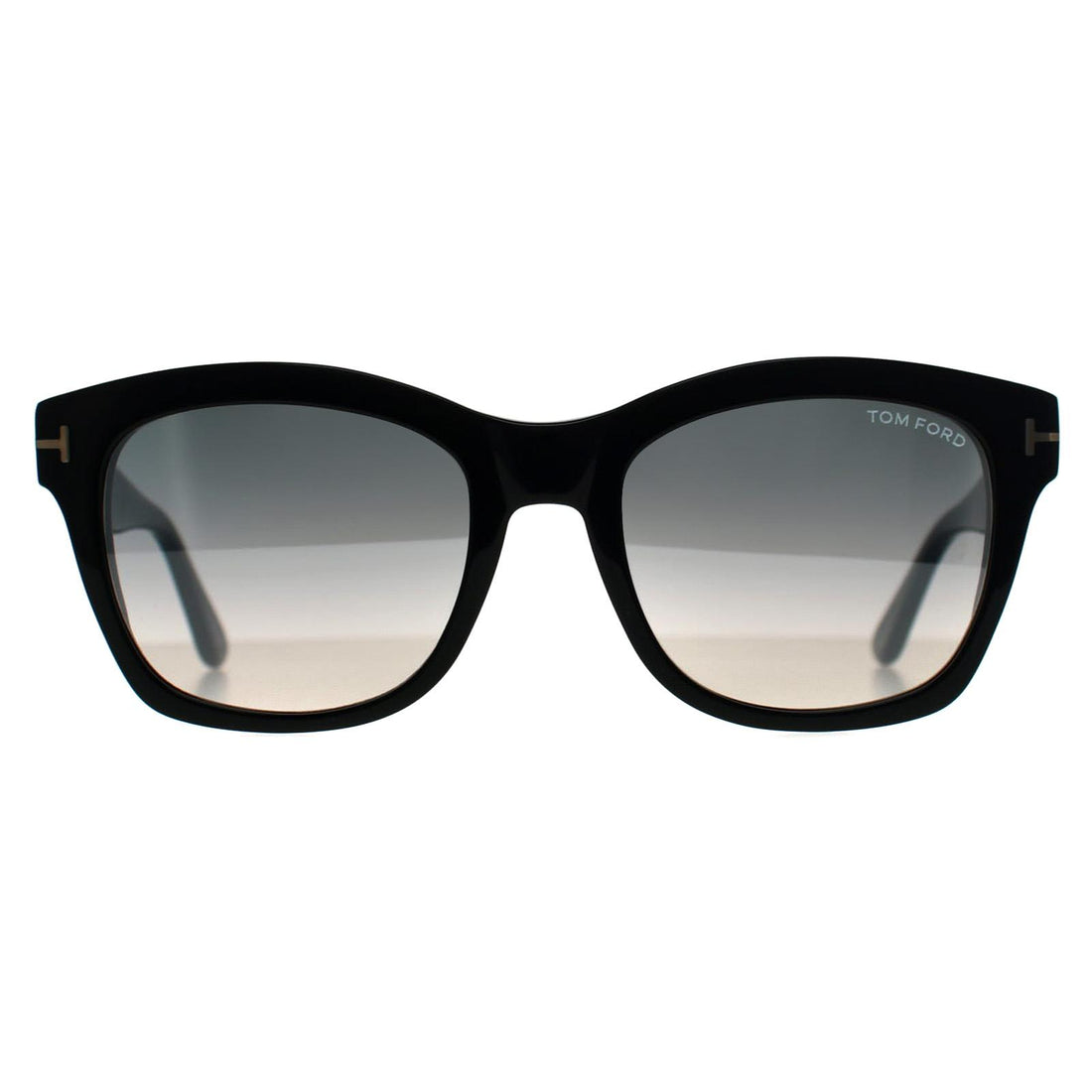 Tom Ford Sunglasses Lauren FT0614 01C Shiny Black Grey Mirrored