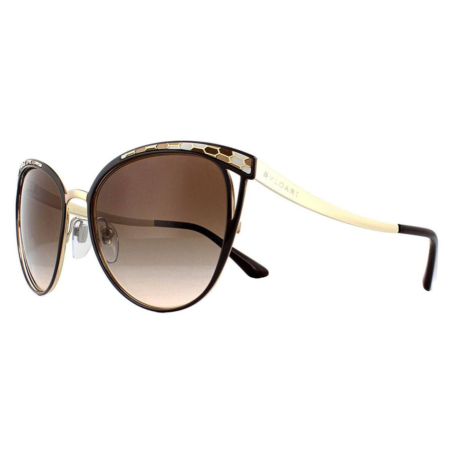 Bvlgari Sunglasses 6083 203013 Brown & Pale Gold Brown Gradient