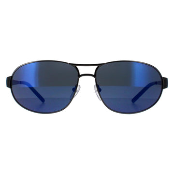 Police Sunglasses S8565 568B Gunmetal Blue Flash Mirror