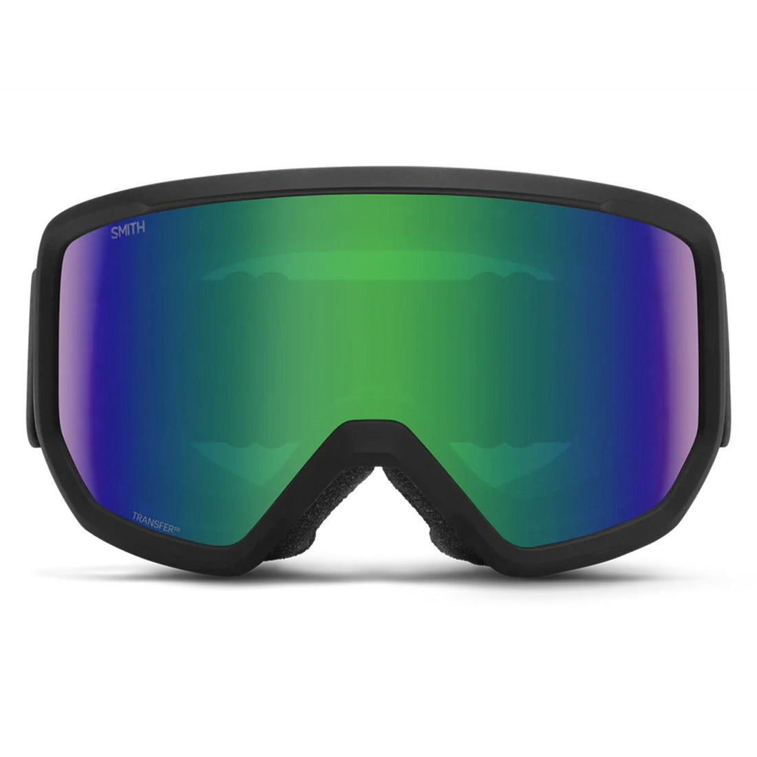 Smith Ski Goggles Transfer 0JX C5 Black Green Sol-X Mirror