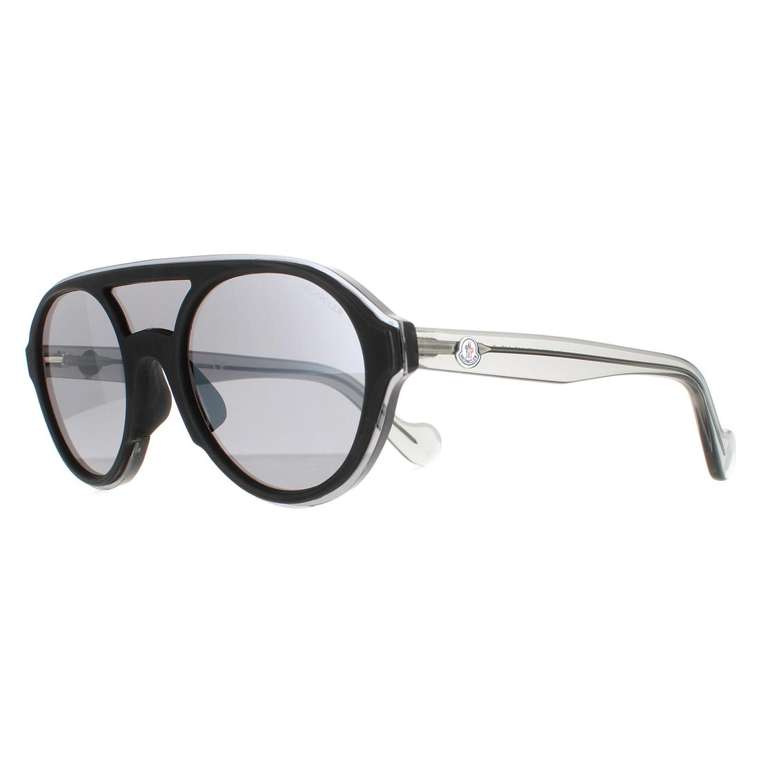 Moncler Sunglasses ML0052 01C Shiny Black Smoke Mirror