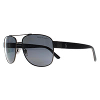 Polo Ralph Lauren Sunglasses PH3122 915781 Matte Dark Gunmetal Grey Polarized