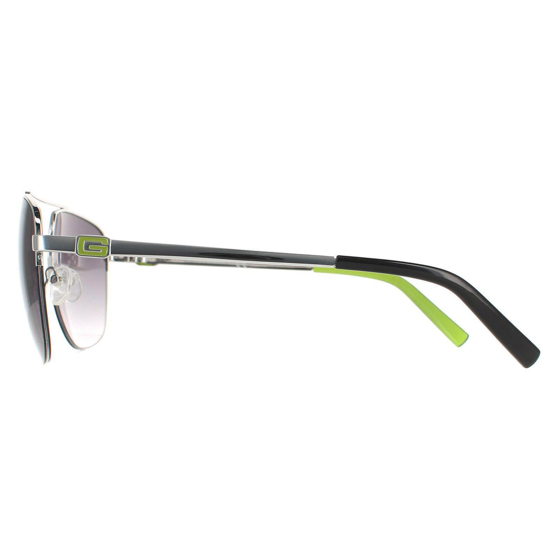 Guess Sunglasses GF5065 10B Shiny Light Nickeltin Smoke Gradient