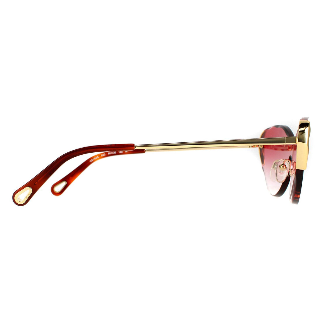 Chloe Sunglasses Curtis CE163S 823 Gold Red Gradient